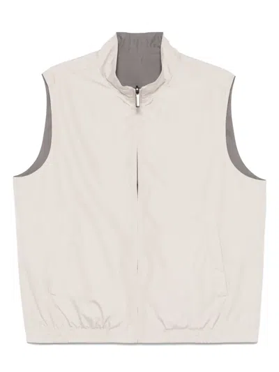 Canali Reversible Gilet In Neutrals