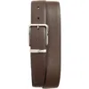 Canali Reversible Leather Belt In Brown