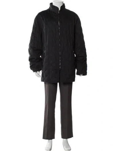 Pre-owned Canali Reversible Virgin Wool Jacket In Black
