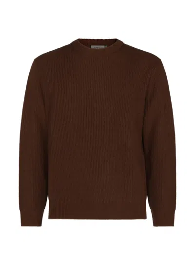 Canali Ribbed-knit Crew-neck Sweater In Multi