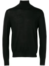 Canali Roll-neck Sweater In Black