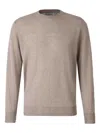 Canali Round-neck Sweater In Neutral