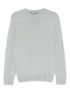 Canali Round-neck Wool Sweater In Gray