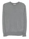 Canali Round-neck Wool T-shirt In Gray