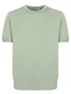 Canali Sage Cotton T-shirt In Green