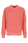 Canali Salmon Alpaca Blend Sweater In Pink