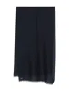 Canali Shield-pattern Logo-patch Scarf In Blue
