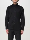 Canali Stretch-cotton Poplin Shirt In Charcoal
