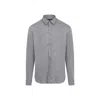 Canali Long-sleeved Wool Shirt In Gray