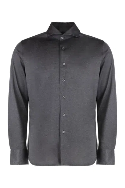 Canali Long Sleeve Shirt In Gray