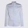 Canali Striped Long-sleeved Shirt In Blue