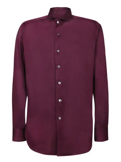 Canali Shirts In Burgundy