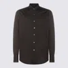 Canali Lightweight-jersey Shirt In Brown