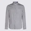 Canali Striped-pattern Long-sleeve Shirt In Gray