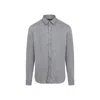 Canali Long-sleeved Wool Shirt In Gray