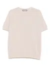 Canali Short-sleeve Crew-neck T-shirt In Neutral