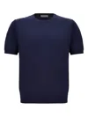 Canali Kurzärmeliges T-shirt In Blue
