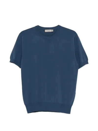 Canali Short Sleeve T-shirt In Blue