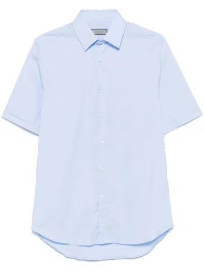 Canali Short-sleeves Shirt In Blue