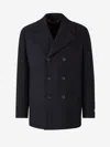Canali Checked Blazer In Midnight Blue