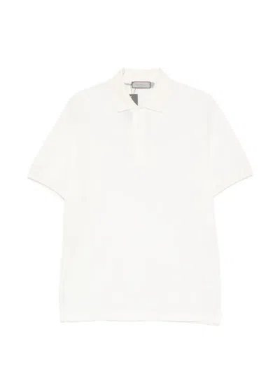 Canali Short-sleeve Polo Shirt In Neutral