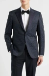 Canali Siena Contemporary Fit Paisley Dinner Jacket In Blue
