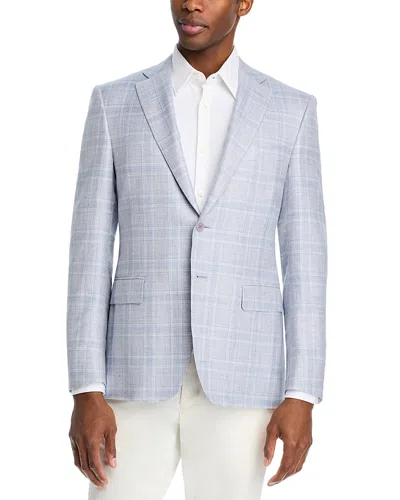 Canali Siena Melange Plaid Sport Coat In Blue