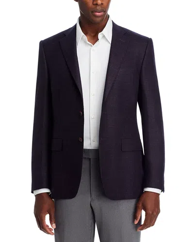 Canali Siena Melange Textured Solid Regular Fit Sport Coat In Burgundy