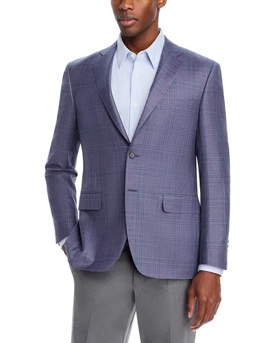 Canali Siena Plaid Sport Coat In Purple