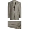 Canali Siena Regular Fit Brown Mélange Super 130s Wool Suit In Gray