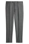 Canali Siena Regular Fit Grey Flat Front Super 130s Wool Dress Pants In Gray