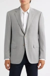 Canali Siena Regular Fit Impeccable Super 130s Wool Suit Jacket In Gray