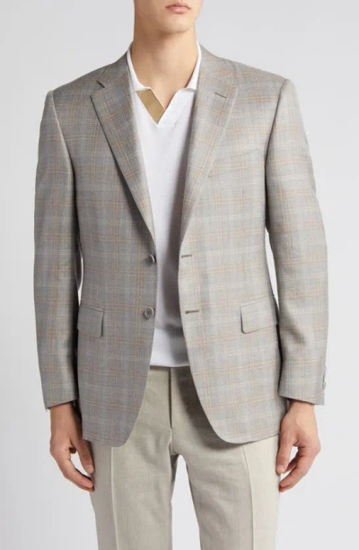 Canali Siena Regular Fit Plaid Sport Coat In Grey