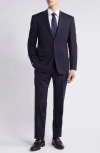 Canali Milano Trim Fit Impeccabile Microcheck Super 130s Wool Suit In Blue