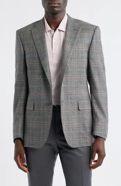 CANALI CANALI SIENA REGULAR FIT PLAID WOOL & SILK BLEND SPORT COAT