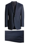 CANALI CANALI SIENA REGULAR FIT SOLID BIRD'S EYE WOOL SUIT