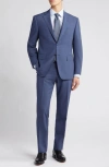 CANALI CANALI SIENA REGULAR FIT SOLID BLUE WOOL SUIT