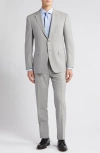 CANALI SIENA REGULAR FIT SOLID GREY WOOL SUIT