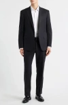 Canali Siena Regular Fit Solid Super 180s Wool Suit In Black