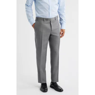 Canali Siena Regular Fit Wool Pants In Gray