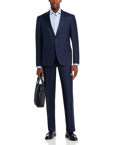 Canali Siena Sharkskin Classic Fit Suit In Blue