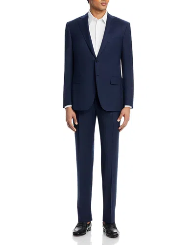 Canali Siena Textured Tonal Regular Fit Suit In Blue