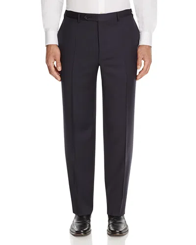 Canali Siena Wool Classic Fit Dress Pants In Black