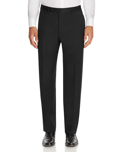 Canali Siena Wool Classic Fit Dress Pants In Black