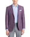 Canali Siena Wool, Silk & Linen Windowpane Classic Fit Sport Coat In Purple