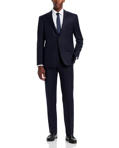 Canali Sienna Banker Stripe Regular Fit Suit In Black