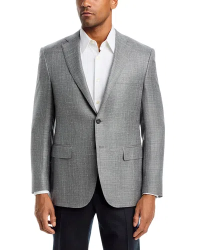 Canali Sienna Melange Solid Regular Fit Sport Coat In Gray