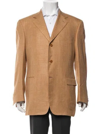 Pre-owned Canali Silk Blazer In Brown