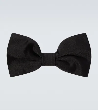 Canali Silk Bow Tie In Black