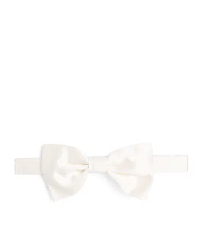 Canali Silk Bow Tie In White